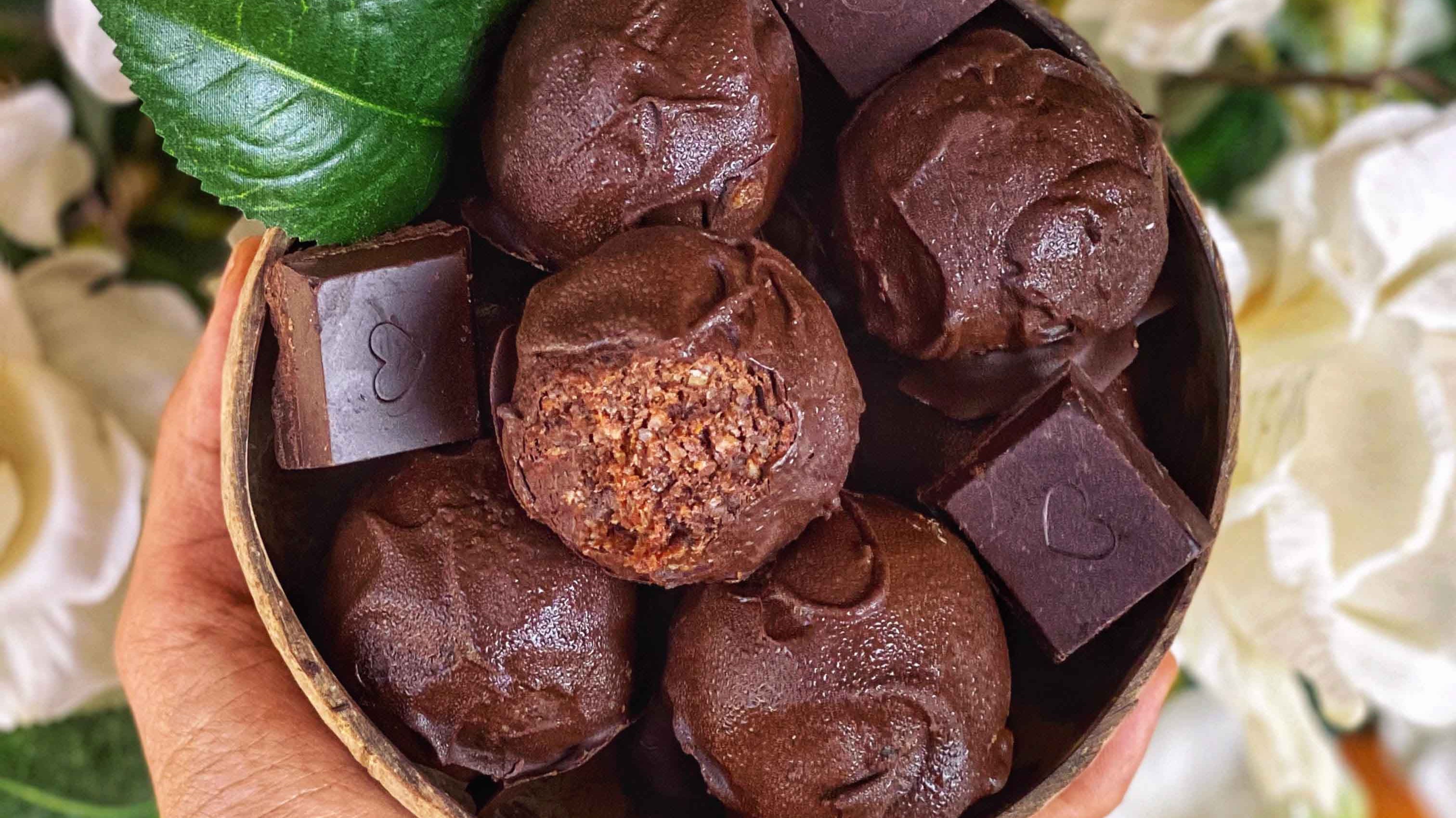 5-ingredients Fudge Brownie Protein Truffles