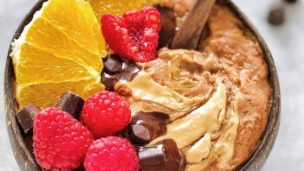 Banana Chocolate and Orange Muesli Bowl