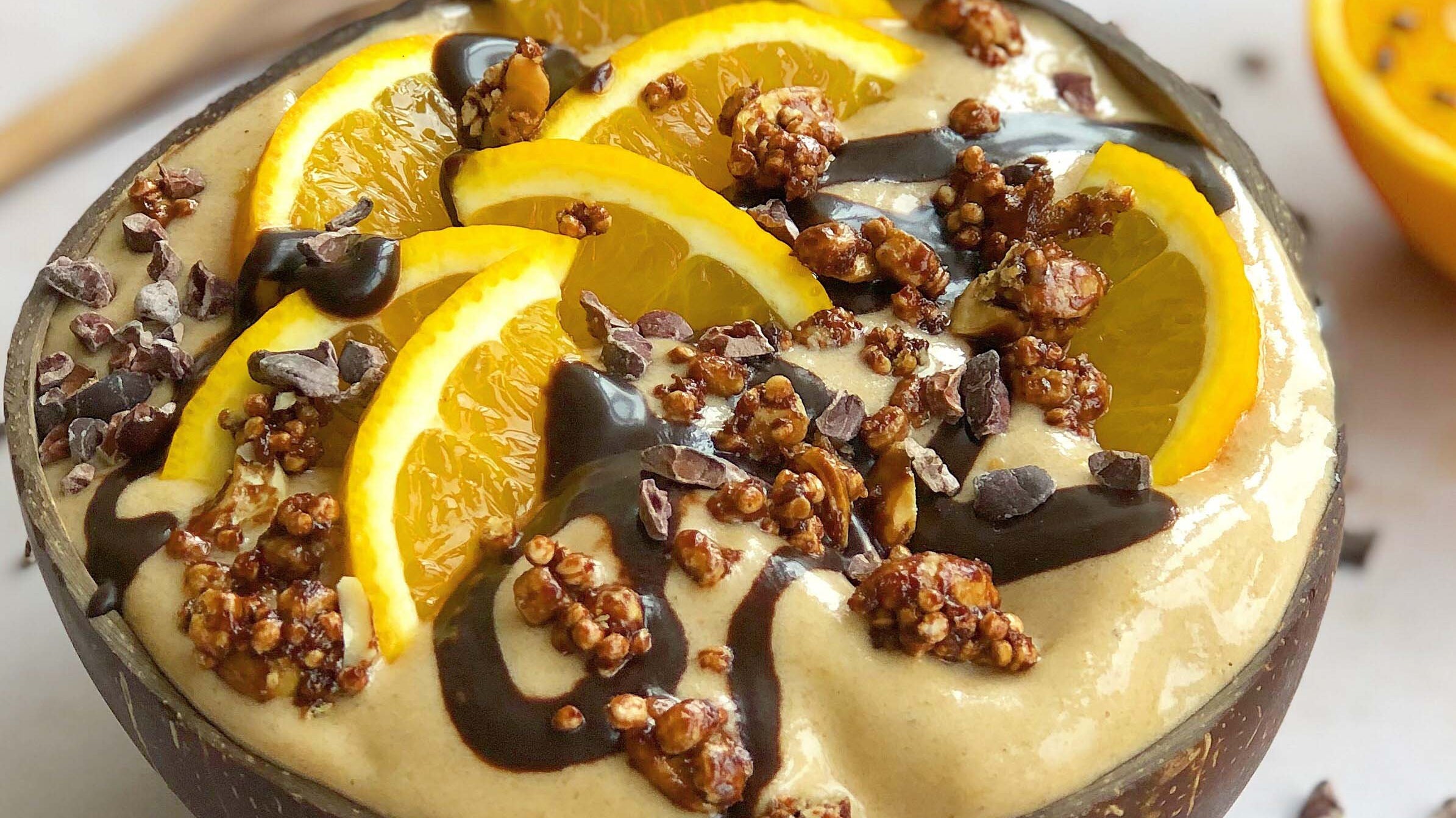 Chocolate Orange and Ginger Smoothie Bowl
