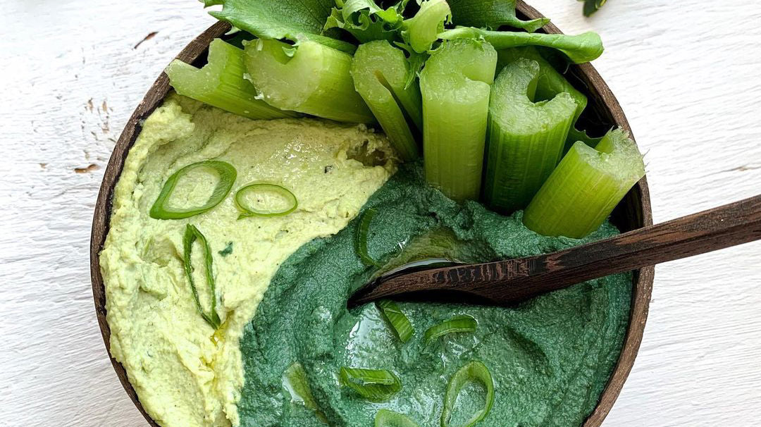 Edamame and Spirulina Hummus