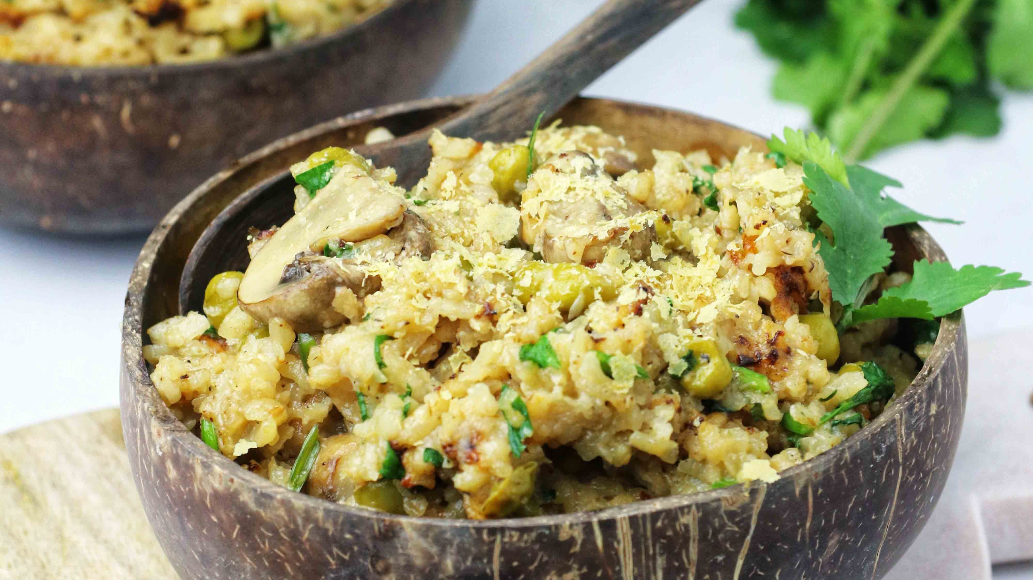 Mushroom, Lime & Pea Risotto