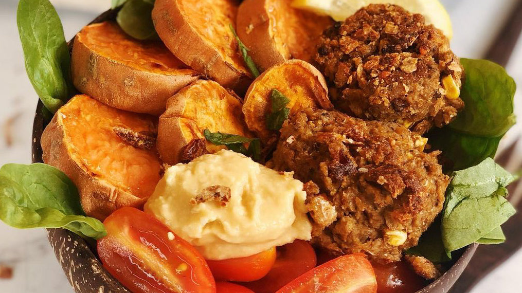 Nourish Bowls with Plant-based Patties
