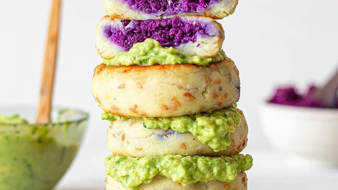 Potato Patties with Creamy Avocado Dip