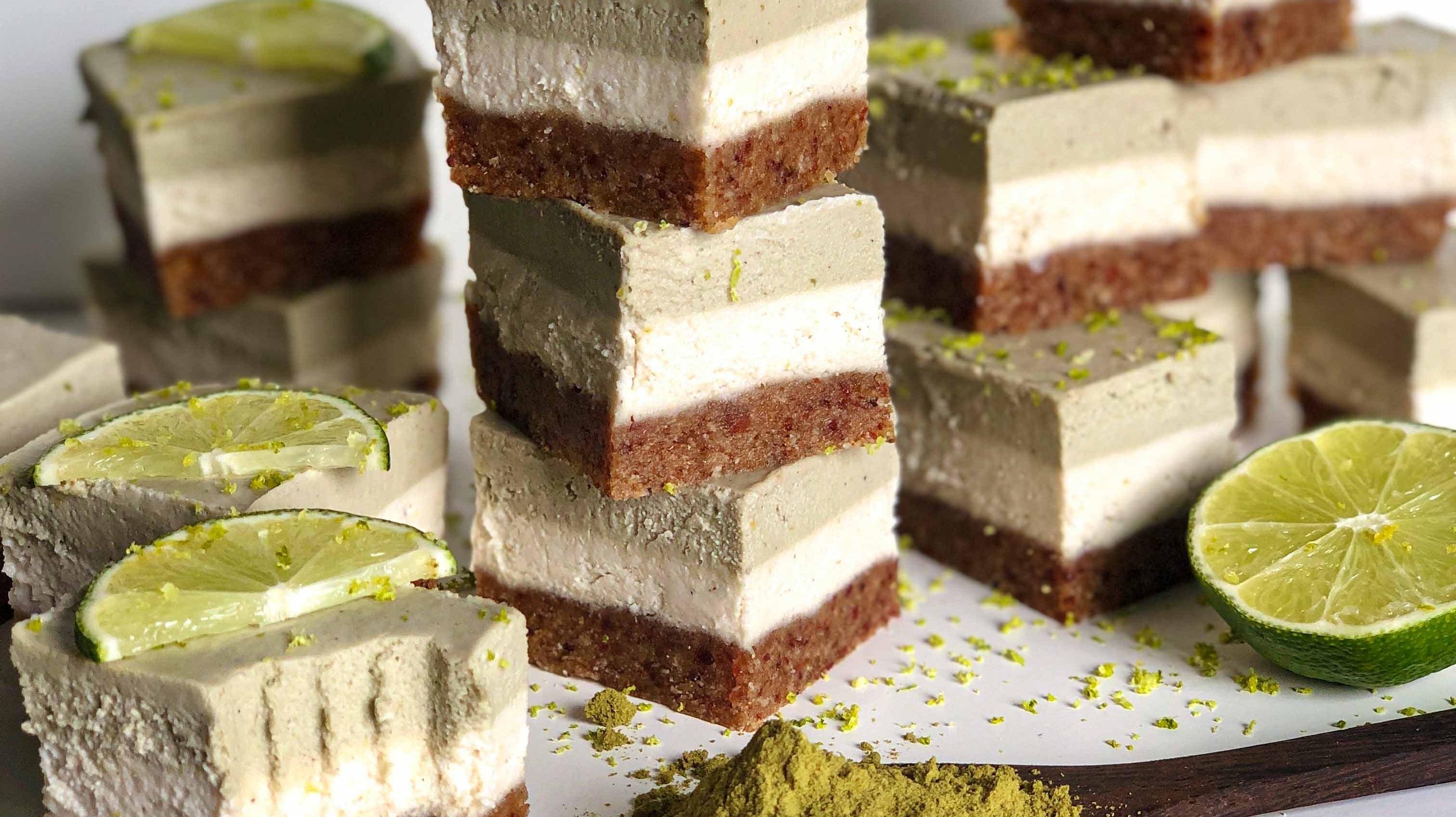 Raw Coconut & Matcha Cheesecake