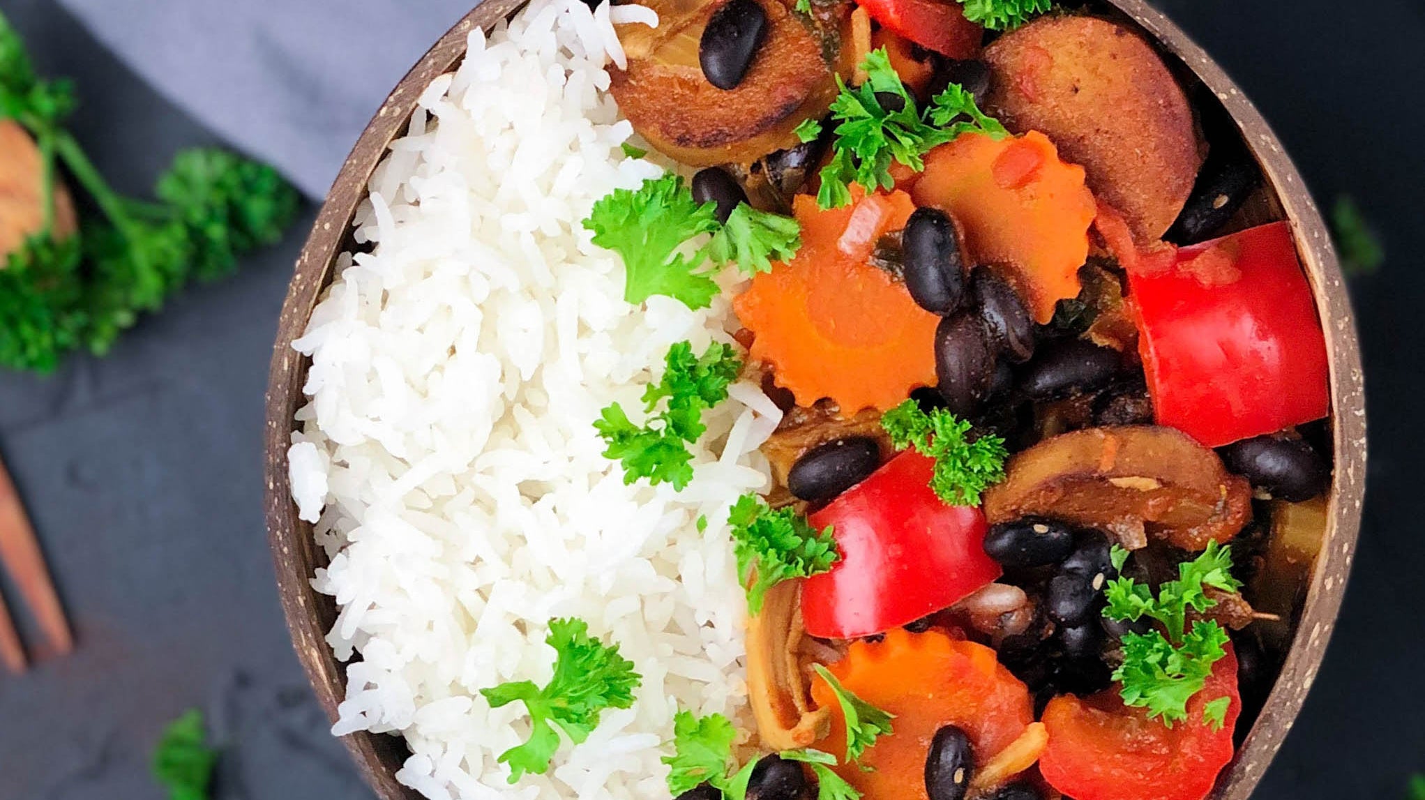 Vegan Bean & Sausage Stew