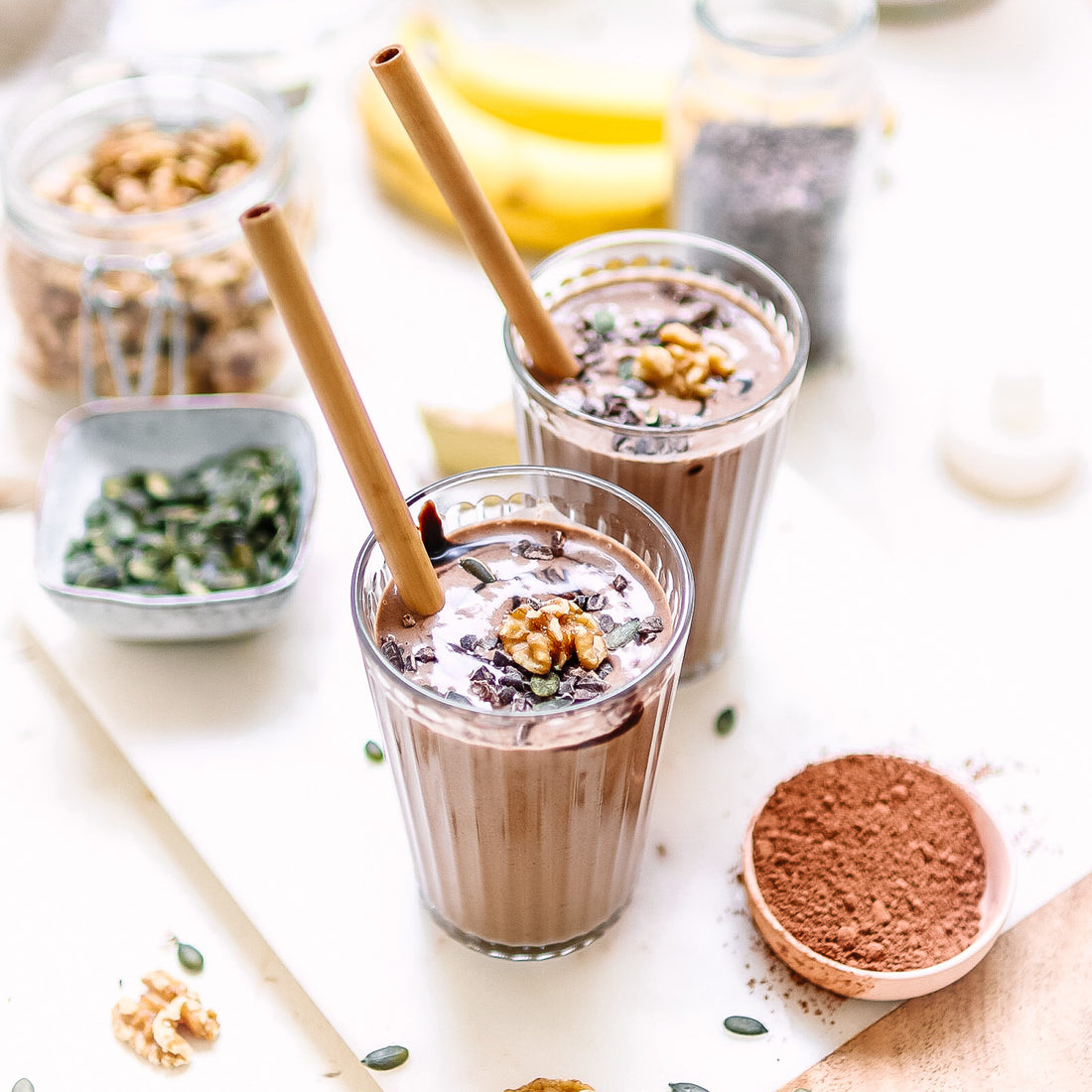Cacao Ginger and Walnut Smoothie