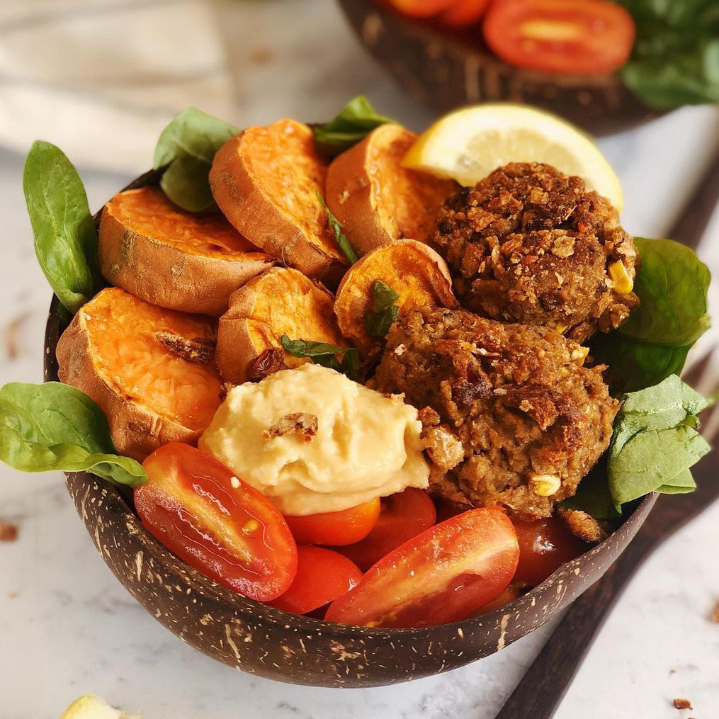 Nourish Bowls with Plant-based Patties