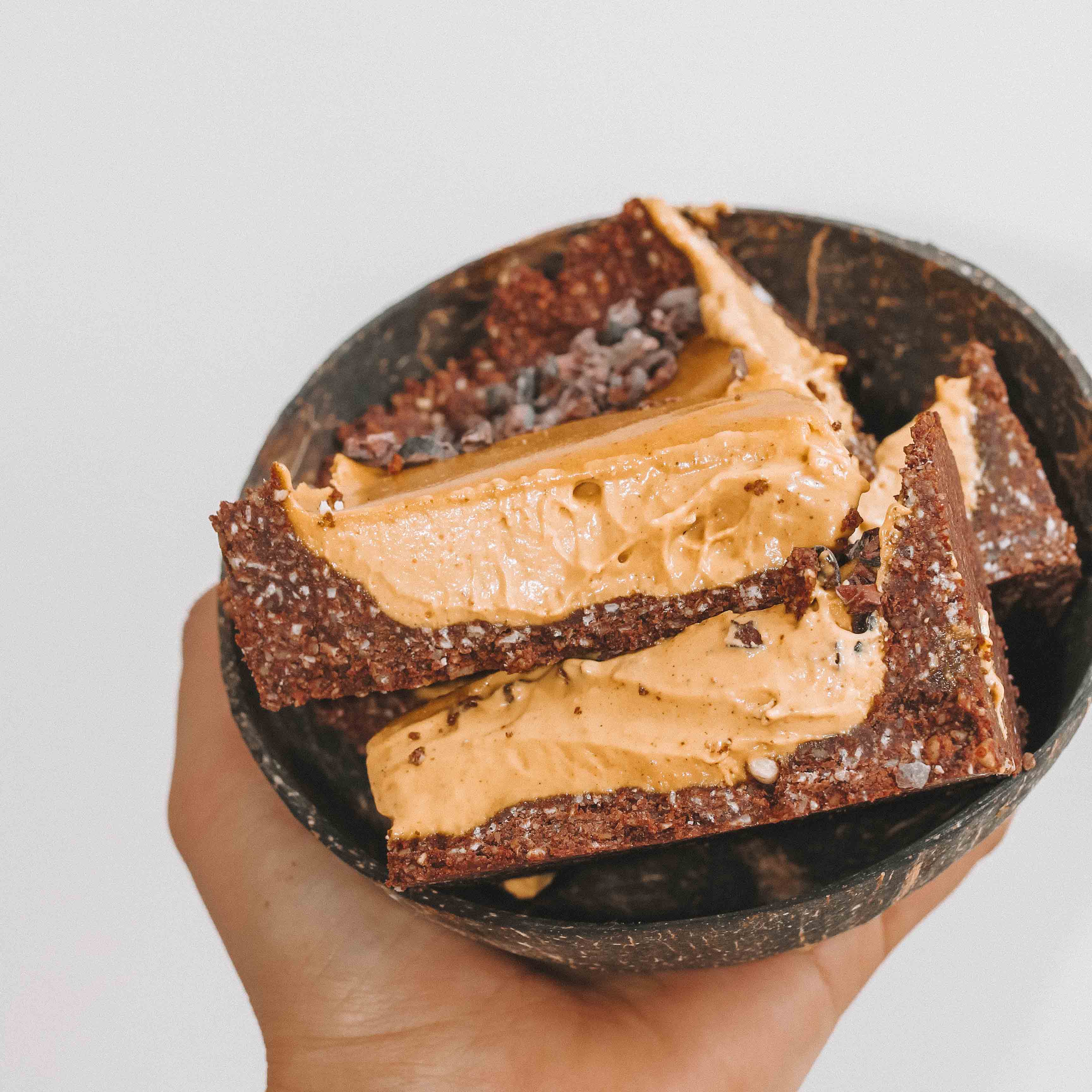 Orange Turmeric Cheesecake with a Chocolate Shortbread Crust