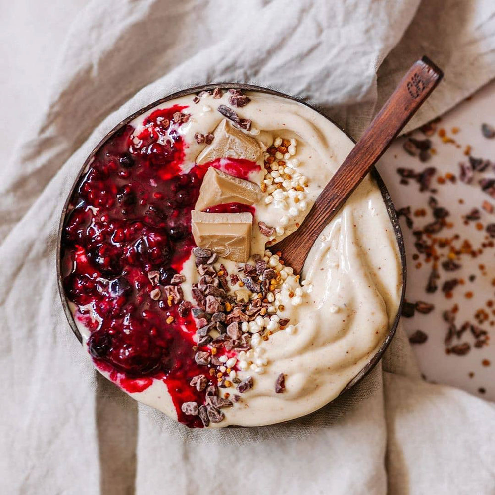 Peanut Butter and Jam Smoothie Bowl Coconut Bowls