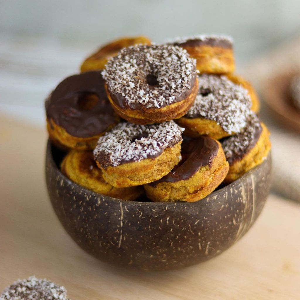 Sweet Potato Donuts with Chocolate Frosting