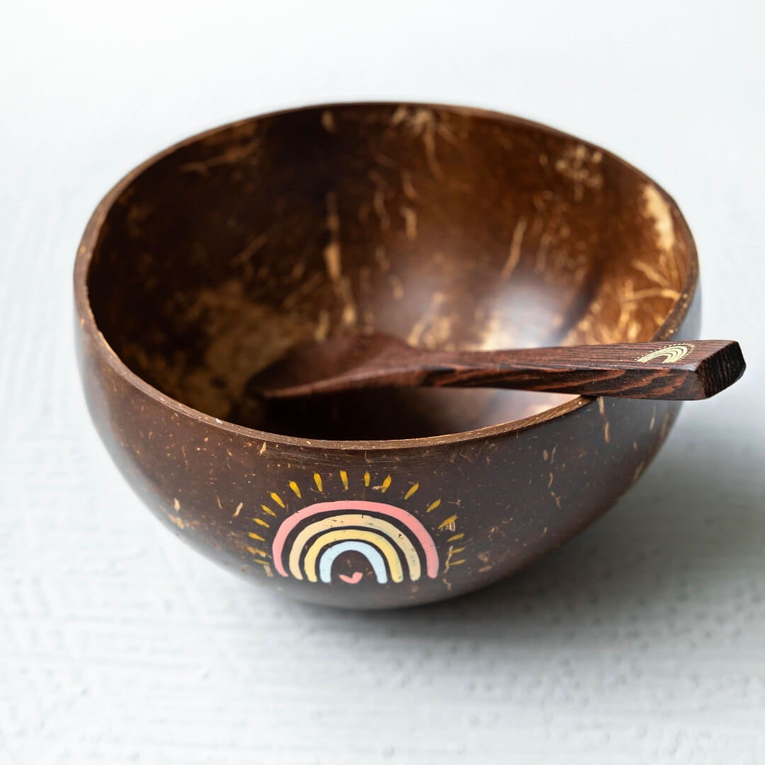 sunshine and rainbows bowl and spoon