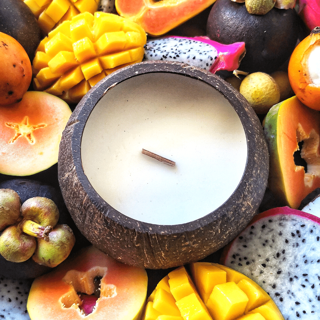 Tropical Fruits Soy Candle by Coconut Bowls